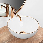 Umývadlo na dosku z keramiky Stella Rose GOLD EDGE – Obrázok 7
