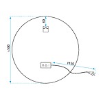 Zrkadlo LED 50cm FFJ50 – Obrázok 8
