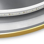 Zrkadlo LED 50cm MMJ BRUSH GOLD – Obrázok 8