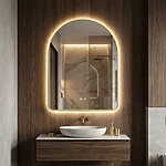 Zrkadlo LED 80x60cm CAMLOT Brush Gold – Obrázok 8