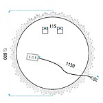 Zrkadlo LED 80cm X013 – Obrázok 9