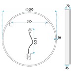 Zrkadlo LED 60cm BL807 – Obrázok 9