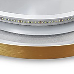 Zrkadlo LED OVL 50x100cm Brush Gold – Obrázok 9