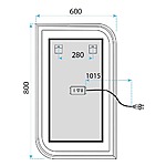 Zrkadlo LED ZONE 80X60  BLACK – Obrázok 9