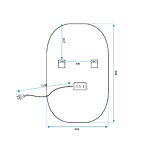 Zrkadlo LED 80x60cm P10408 – Obrázok 9