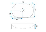 Umývadlo REA IRIS 71 CM White na dosku - konglomerát – Obrázok 9