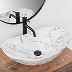 Umývadlo na dosku REA ROYAL 60 Statuario Marble Matt – Obrázok 9