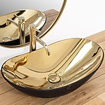 Umývadlo na dosku Rea Royal in Gold marble black mat – Obrázok 9