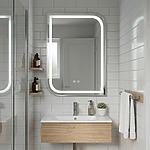Zrkadlo LED ZONE 80x60 BRUSH NICKEL – Obrázok 9