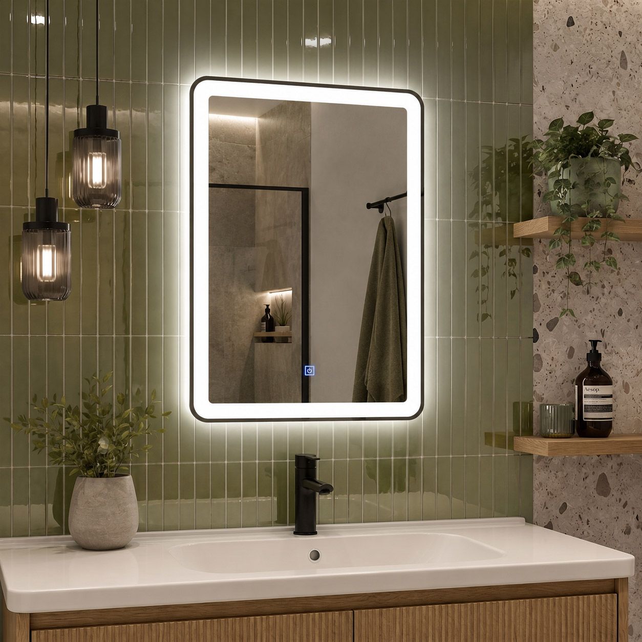 b78b1043197932fb49bc589e3120cdc3 Zrkadlo LED 60x80cm SAB-3451 – Obrázok 1