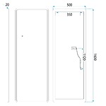 Zrkadlo LED Classico 50x160cm White – Obrázok 12