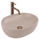Set Závesné WC Focus + Umývadlo na Dosku Rea Focus Taupe – Obrázok 6