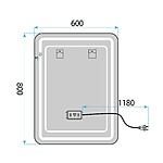 Zrkadlo LED 60x80cm SAB-3436 – Obrázok 8