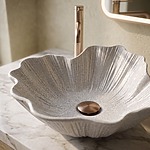 Umývadlo na dosku Rea Flower Grey – Obrázok 3