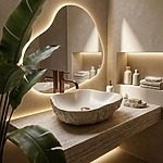 Umývadlo na dosku Isla Warm Beige – Obrázok 4