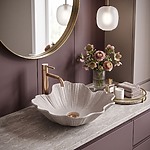 Umývadlo na dosku Rea Flower Beige – Obrázok 3