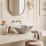 Umývadlo na dosku Rea Flower Beige – Obrázok 4