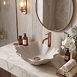 Umývadlo na dosku Rea Flower Beige – Obrázok 6