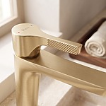 Umývadlová batéria PREMIUM REA Maxim Brush Gold Low – Obrázok 3