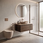 Set Závesné WC Focus + Umývadlo na Dosku Rea Focus Taupe – Obrázok 9