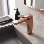 Umývadlová batéria PREMIUM REA Joe Brush Copper low – Obrázok 3