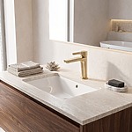 Umývadlová batéria PREMIUM REA Maxim Brush Gold Low – Obrázok 5