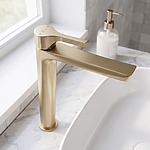 Umývadlová batéria PREMIUM REA Maxim Brush Gold High – Obrázok 7