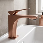 Umývadlová batéria PREMIUM REA Joe Brush Copper low – Obrázok 2