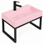 Umývadlo REA GOYA PINK na dosku 60 CM - konzola – Obrázok 9
