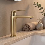 Umývadlová batéria PREMIUM REA Como Brush Gold Low