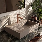 Umývadlo z liateho mramoru Rea GOYA TAUPE 50CM – Obrázok 7