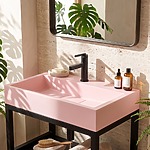 Umývadlo REA GOYA PINK na dosku 60 CM - konzola – Obrázok 5