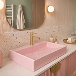 Umývadlo REA GOYA PINK na dosku 50 CM - konglomerát – Obrázok 2